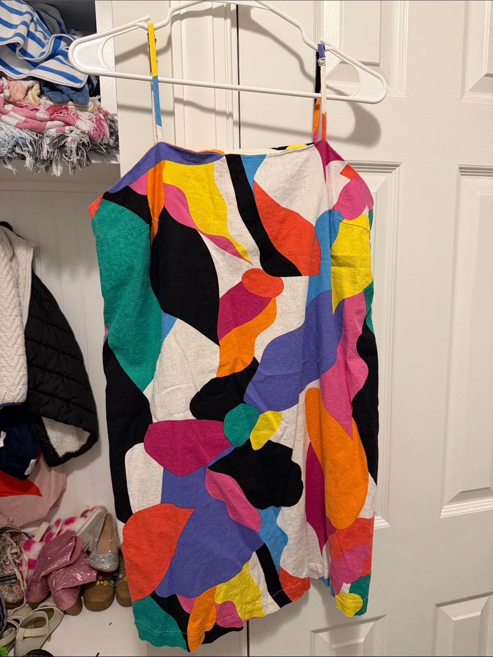 a new day Multicolor Abstract Spaghetti-Strap Dress